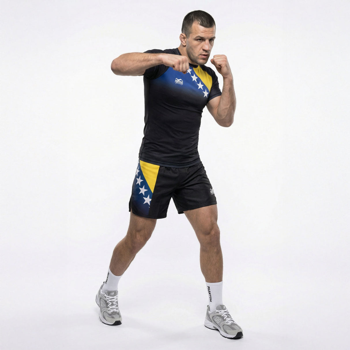 Phantom Athletics MMA Shorts Fusion-R Team Bosnia - Rot/Weiß/Blau