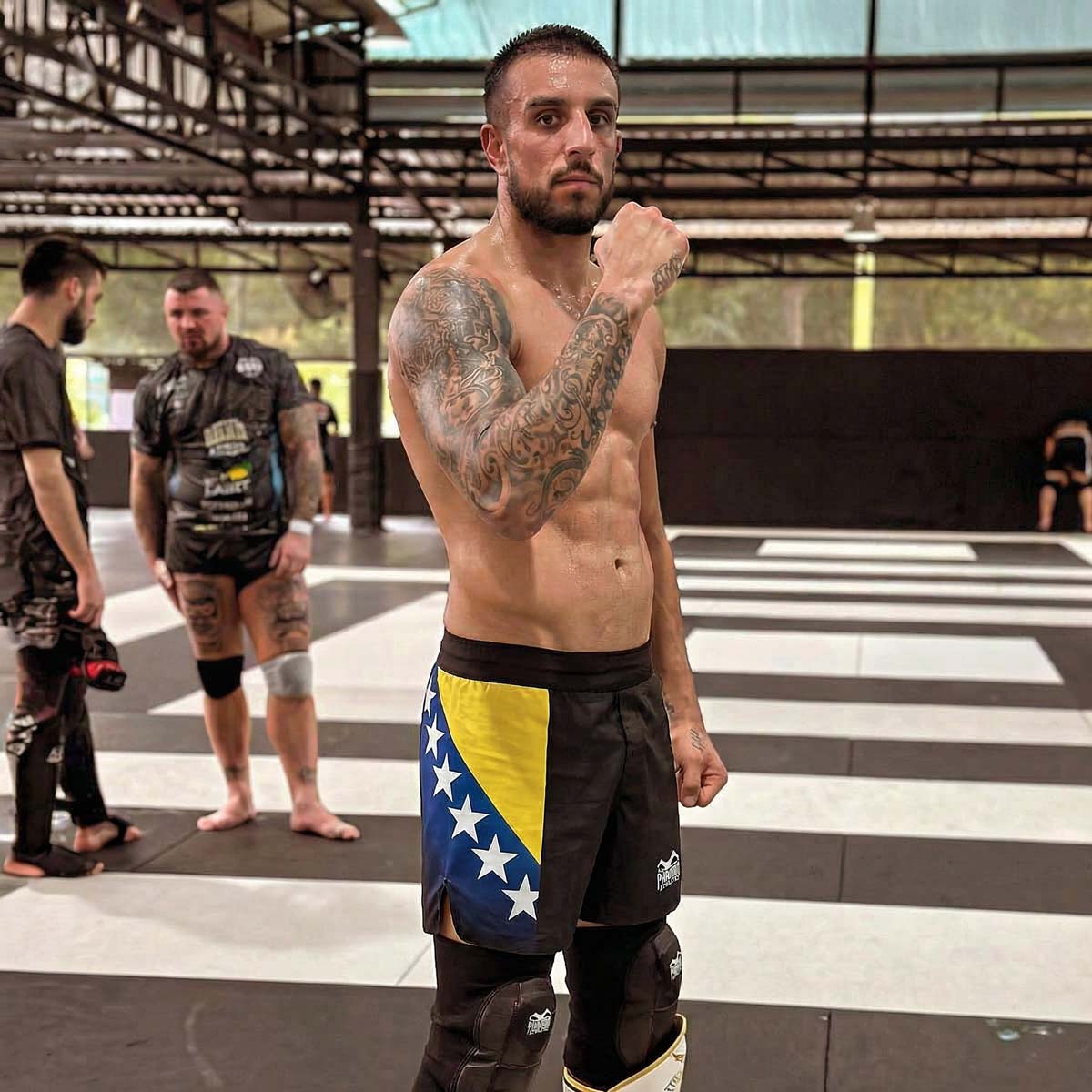 Phantom Athletics MMA Shorts Fusion-R Team Bosnia - Rot/Weiß/Blau