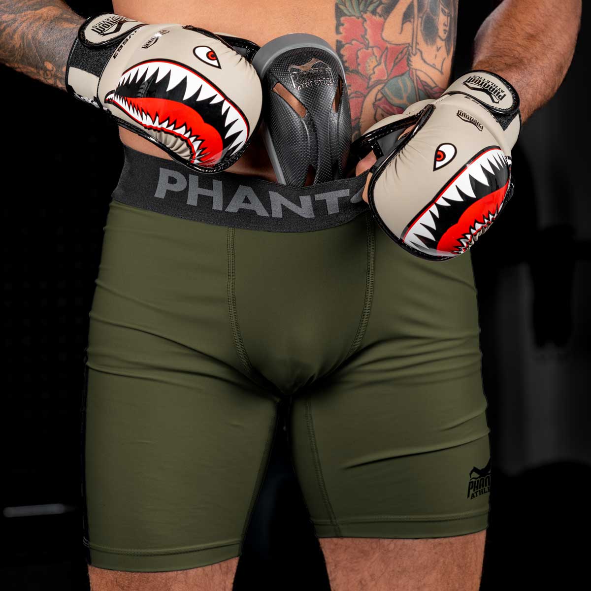 Phantom Athletics Kompressionsshorts Vector Apex - Khaki