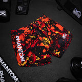 Phantom Athletics MMA Shorts Fusion Splatter - Rot/Orange