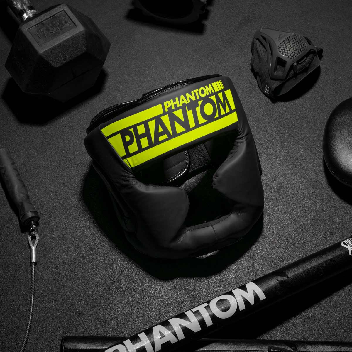 Phantom Athletics Kopfschutz Apex Full Face - Schwarz/Neon