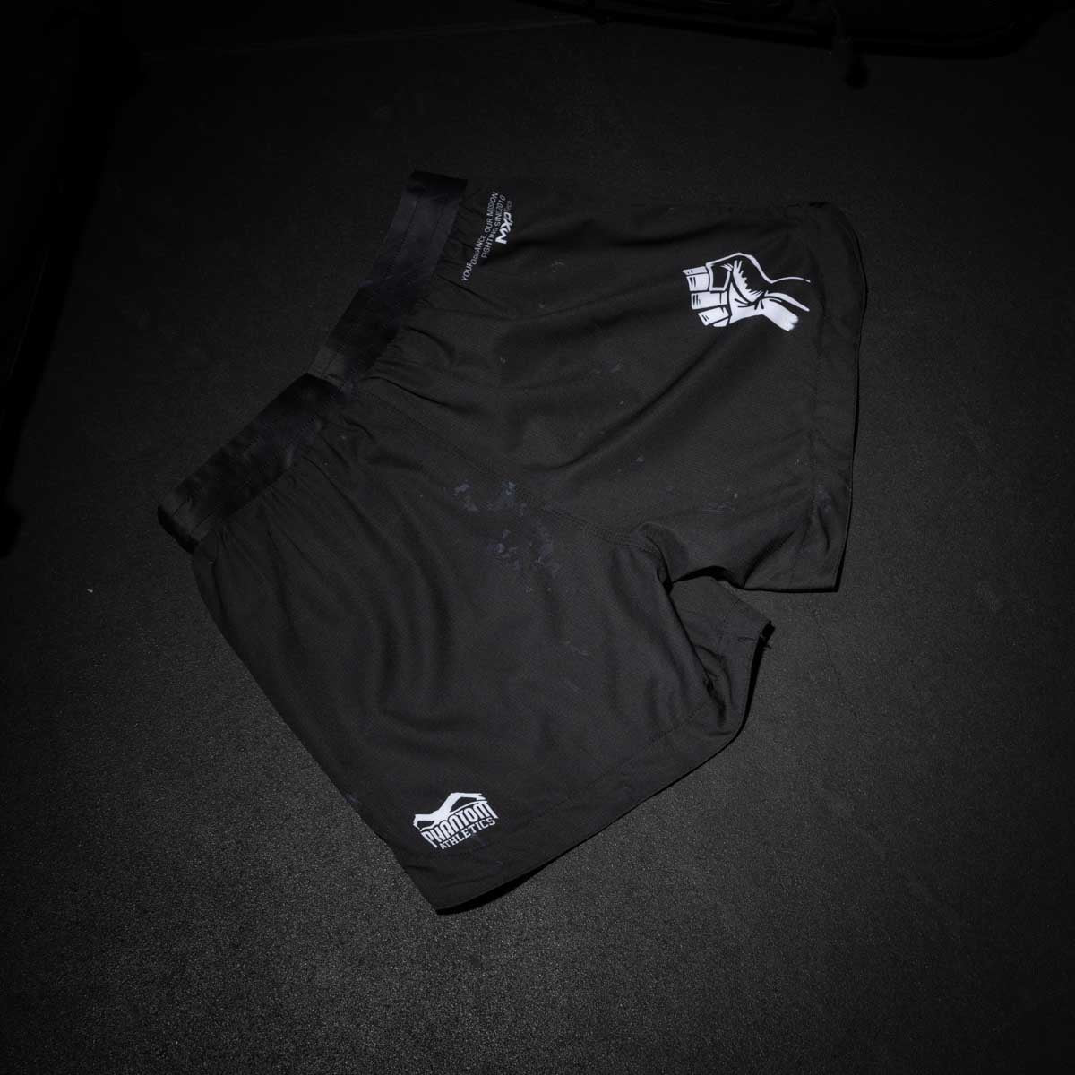 Phantom Athletics MMA Shorts Fusion-R FIGHT FIGHT FIGHT - Schwarz