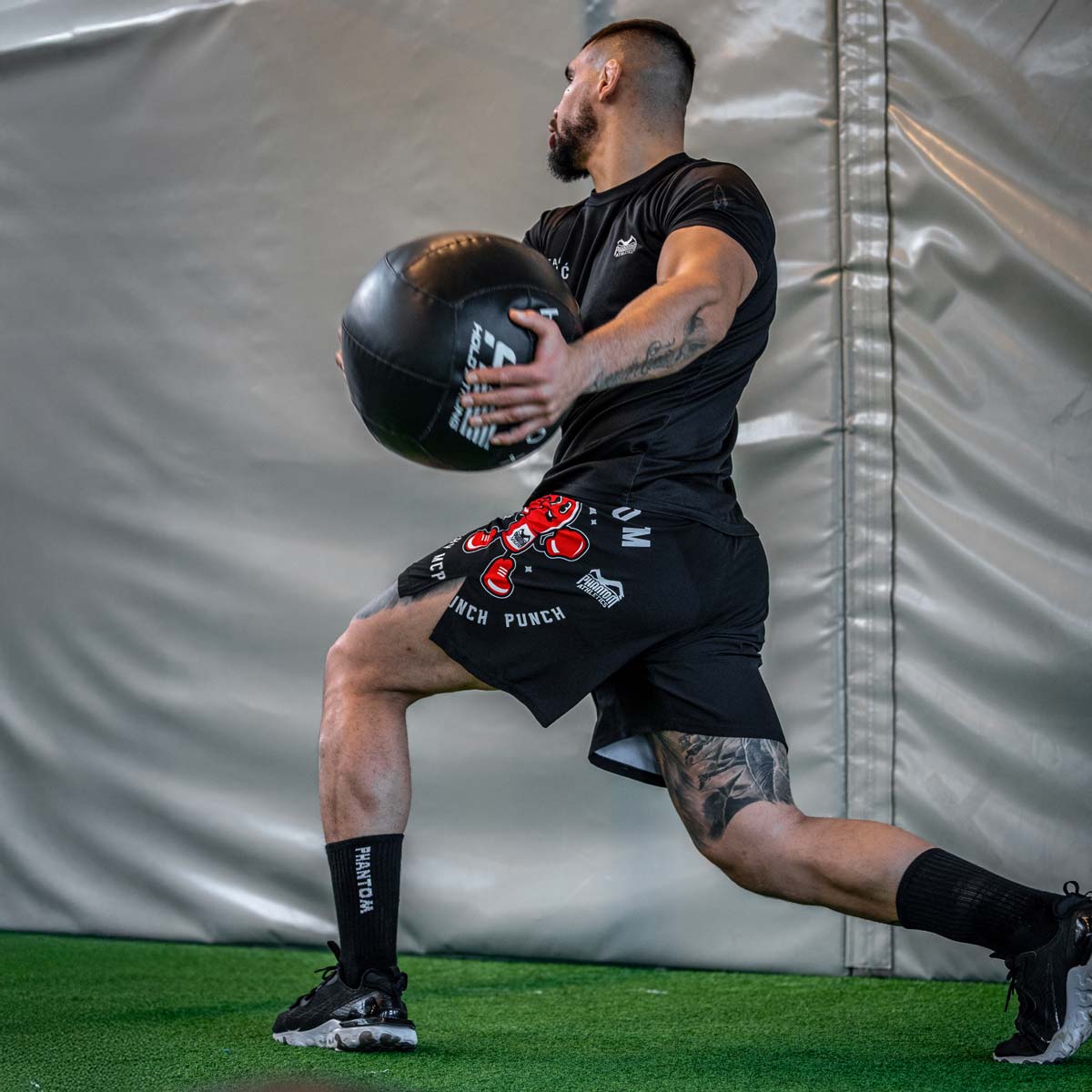 Phantom Athletics MMA Shorts EVO Punchy - Schwarz/Rot