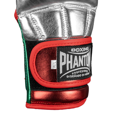 Phantom Athletics MMA Handschuhe Mexico - Silber/Grün/Rot