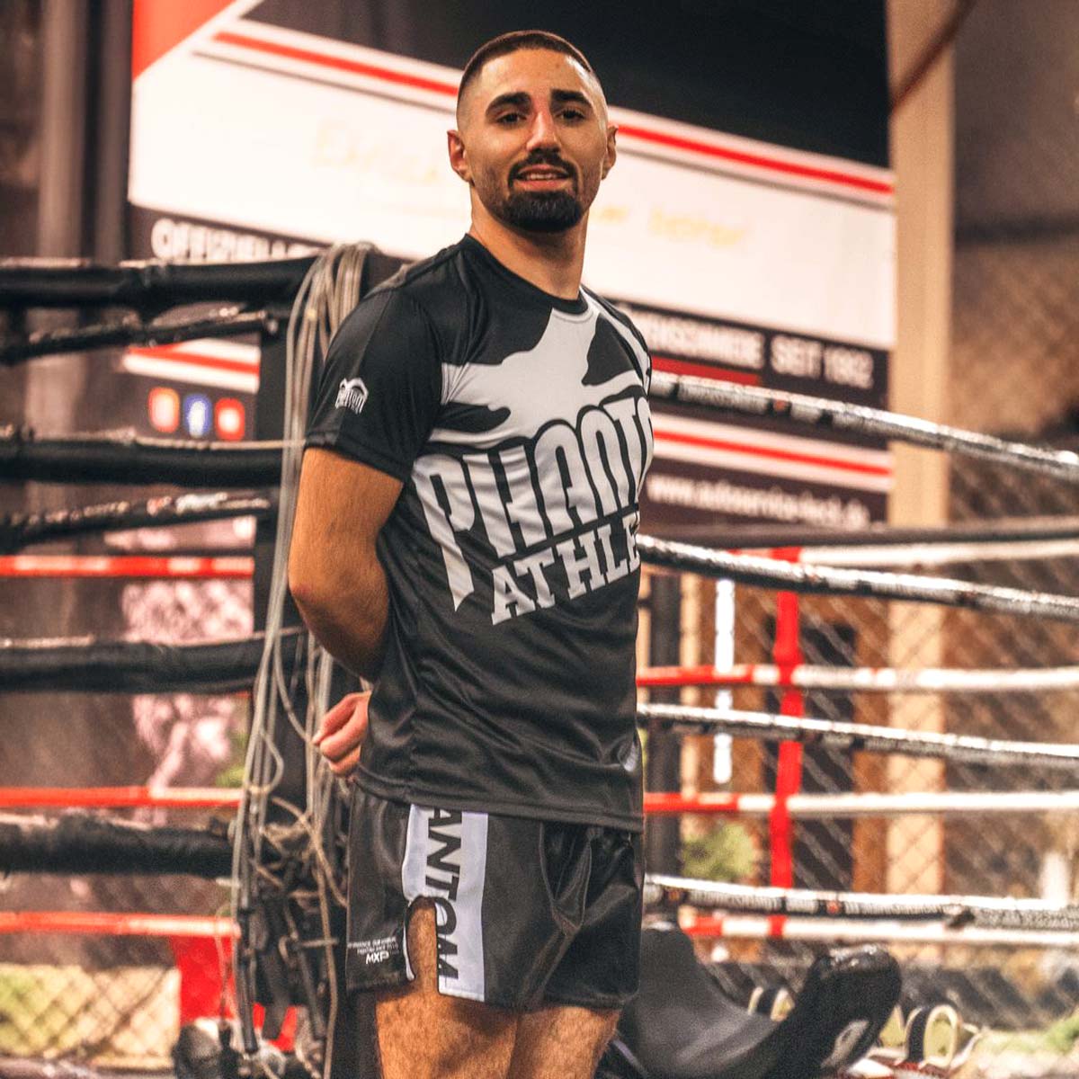 Phantom Athletics Muay-Thai-Shorts Apex - Schwarz/Weiß