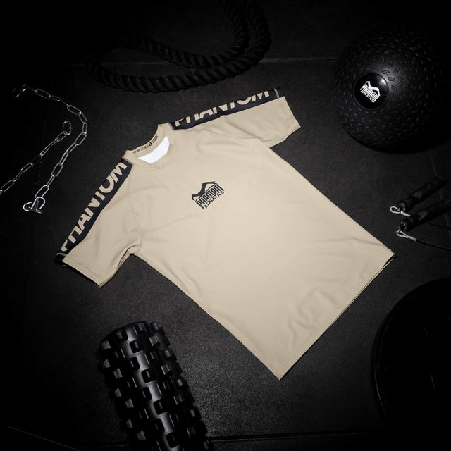 Phantom Athletics Rashguard EVO Apex Kurzarm - Sand
