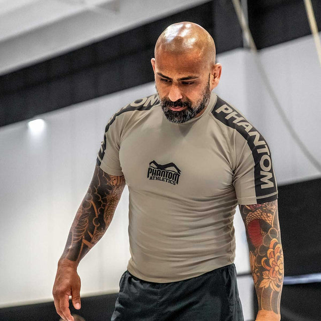 Phantom Athletics Rashguard EVO Apex Kurzarm - Sand