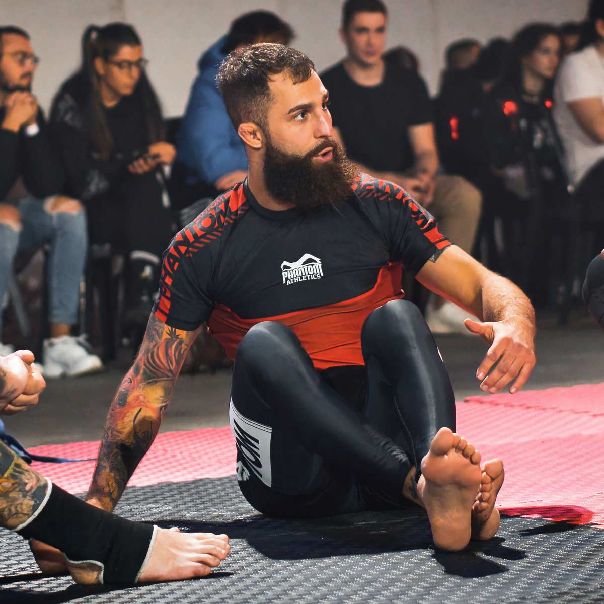 Phantom Athletics Rashguard EVO Apex Kurzarm - Rot