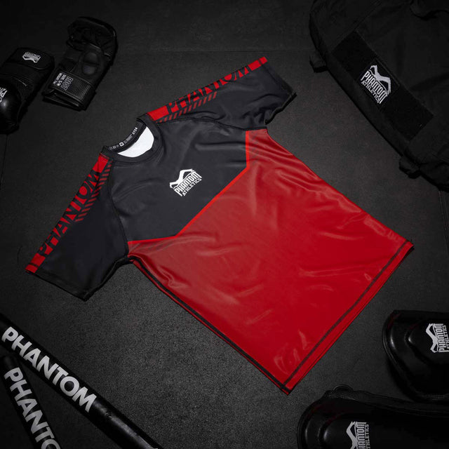 Phantom Athletics Rashguard EVO Apex Kurzarm - Rot
