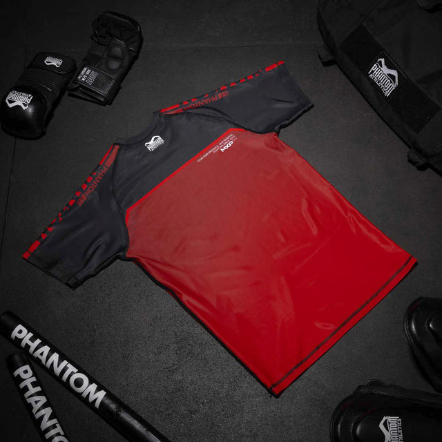 Phantom Athletics Rashguard EVO Apex Kurzarm - Rot