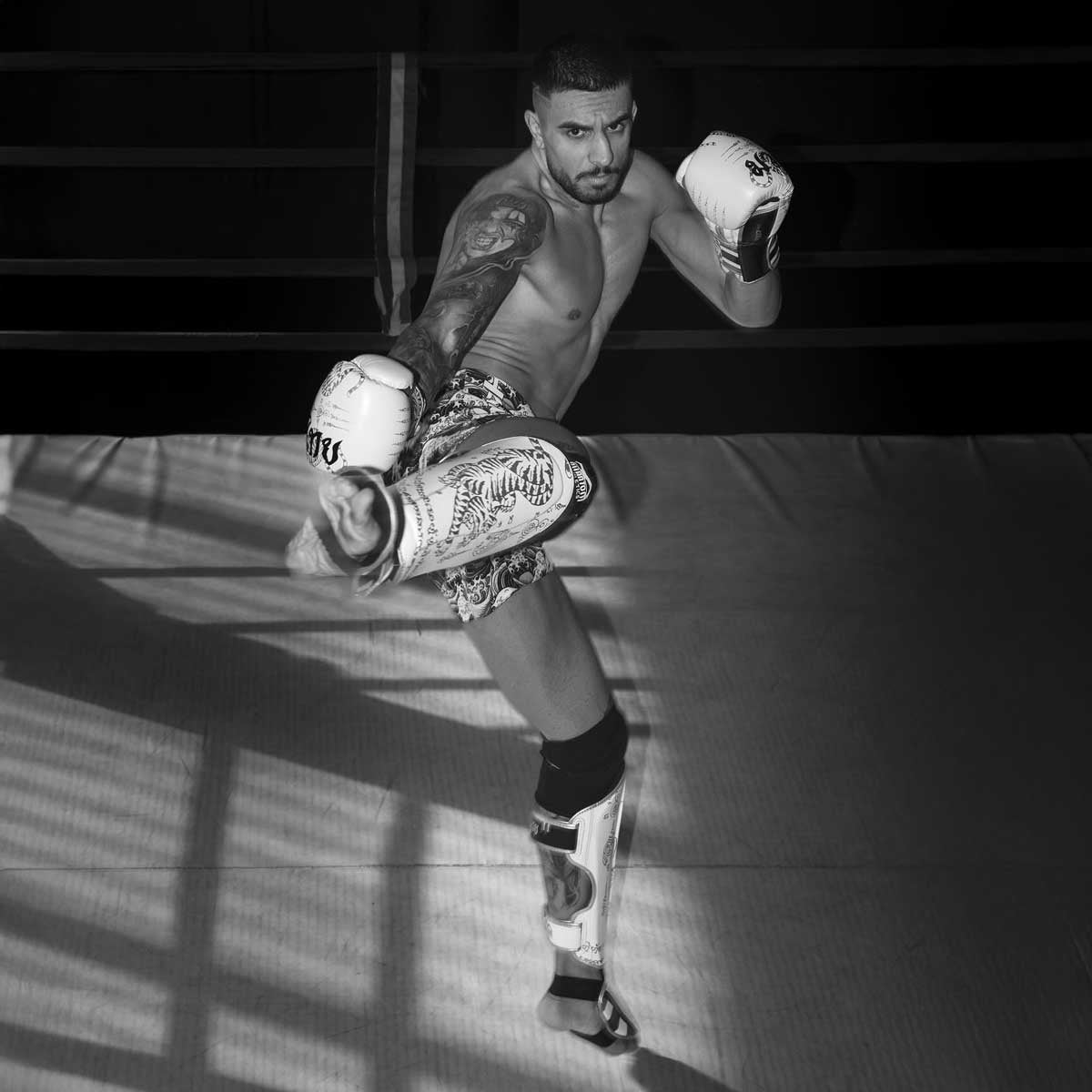 Phantom Athletics Schienbeinschoner Muay Thai - Weiß/Gold