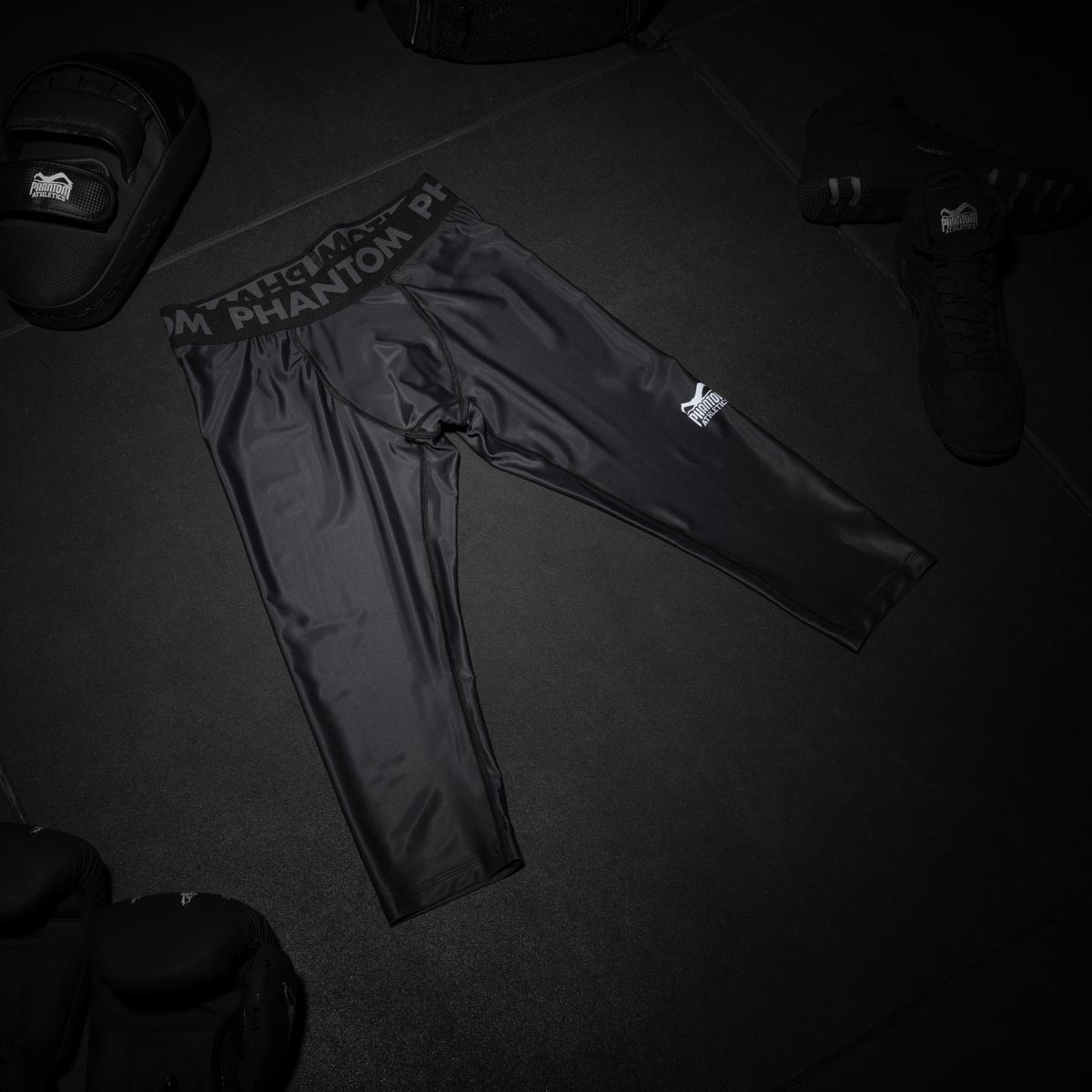 Phantom Athletics Kompressionshose APEX 3/4 - Schwarz