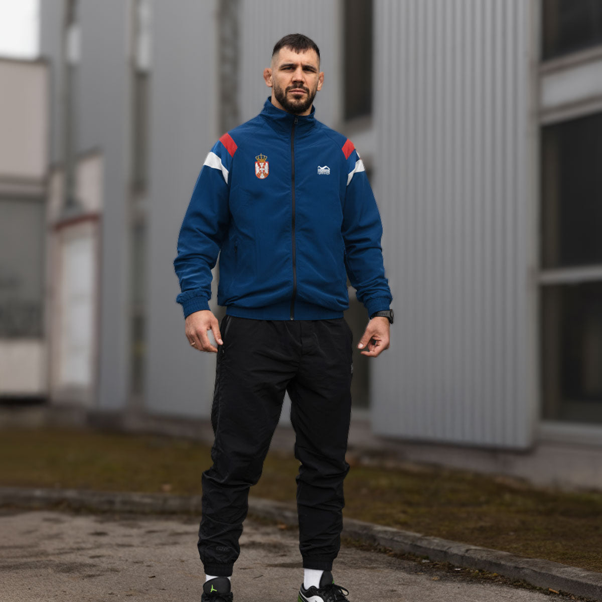 Phantom Athletics Trainingsjacke DMC Team Serbia - Blau/Rot/Weiß