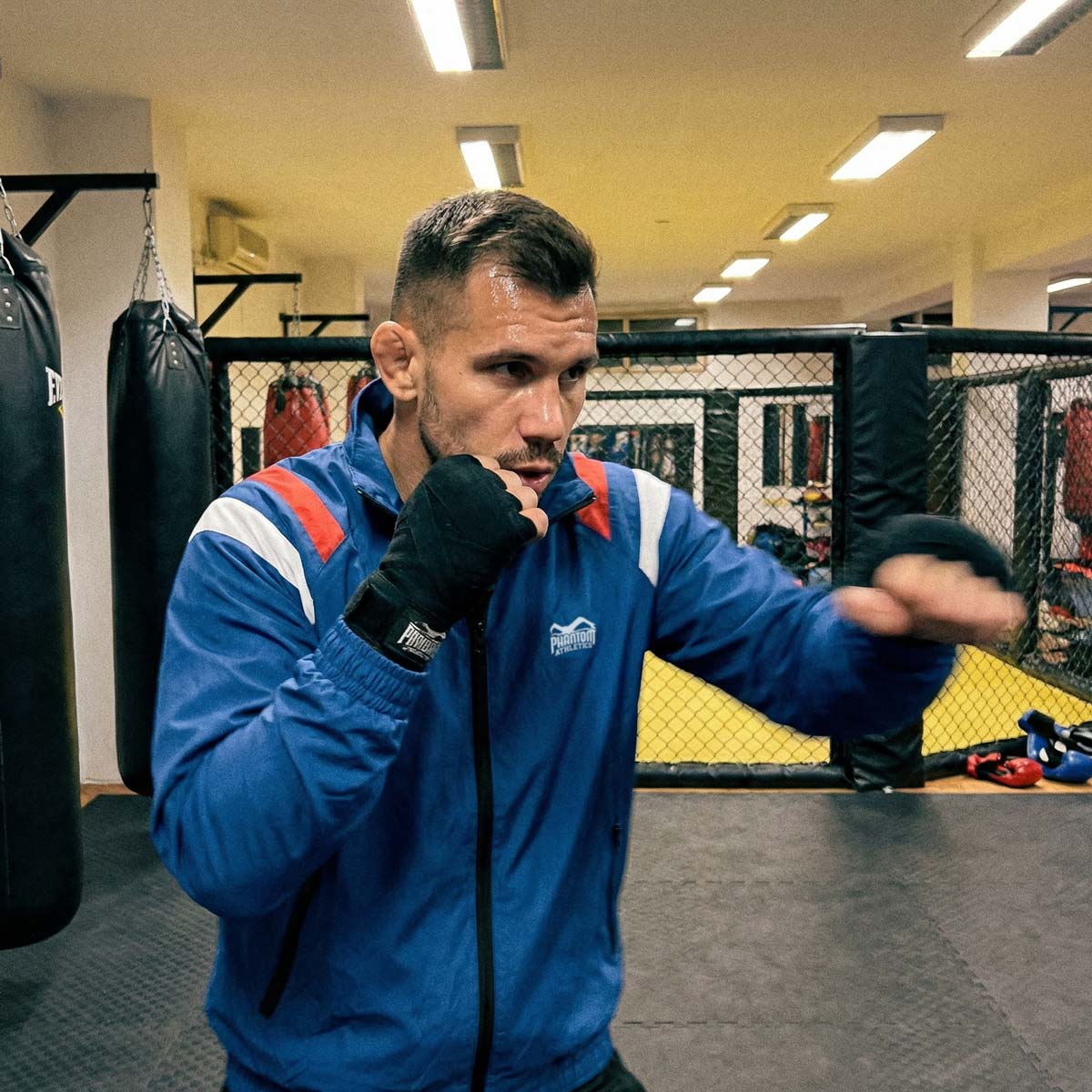 Phantom Athletics Trainingsjacke DMC Team Serbia - Blau/Rot/Weiß