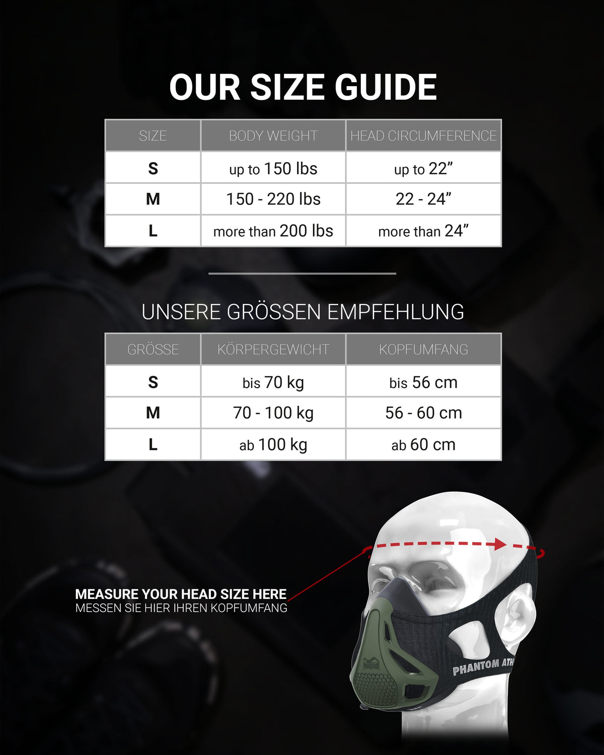 Phantom Athletics Trainingsmaske Mystery Mask - Grün