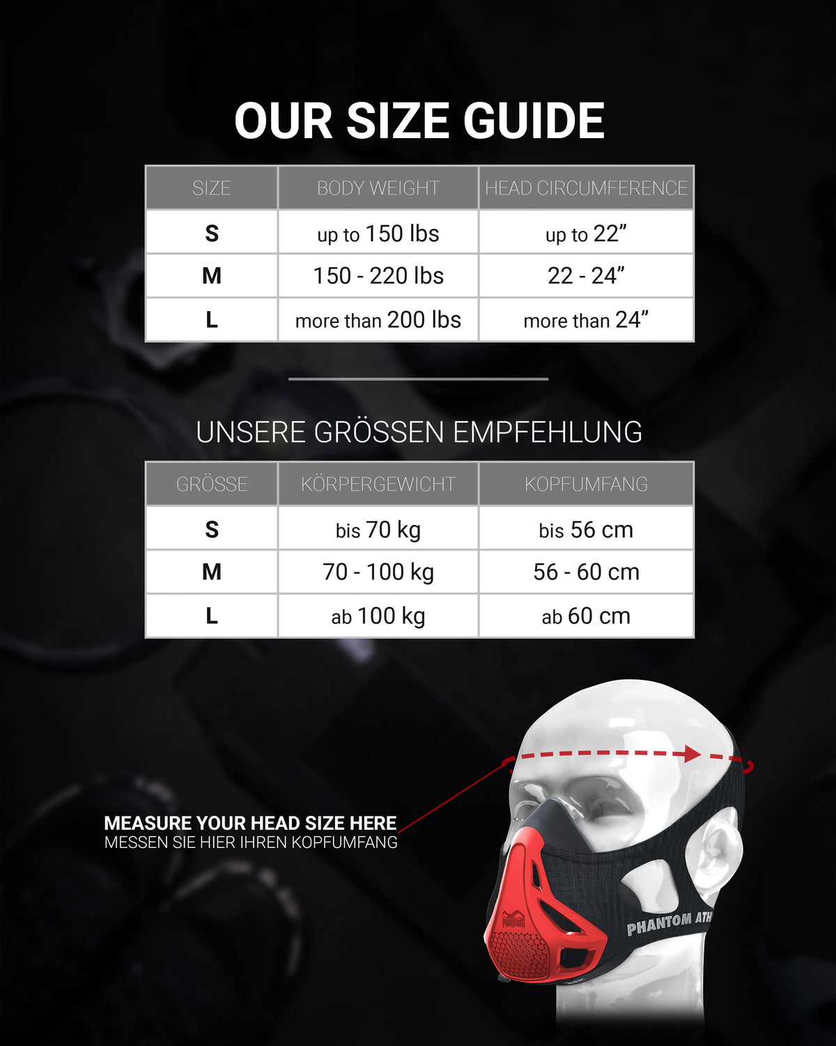 Phantom Athletics Trainingsmaske Mystery Mask - Rot
