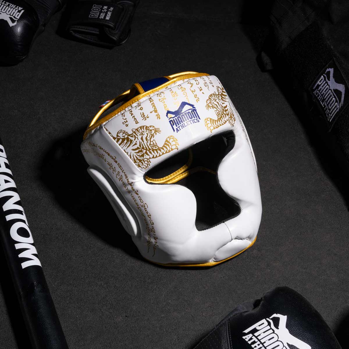 Phantom Athletics Kopfschutz Muay Thai - Weiß/Gold