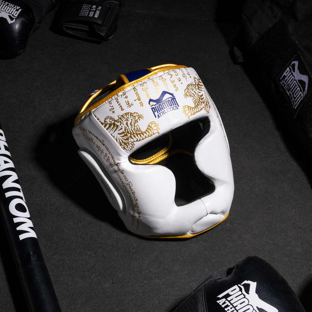 Phantom Athletics Kopfschutz Muay Thai - Weiß/Gold