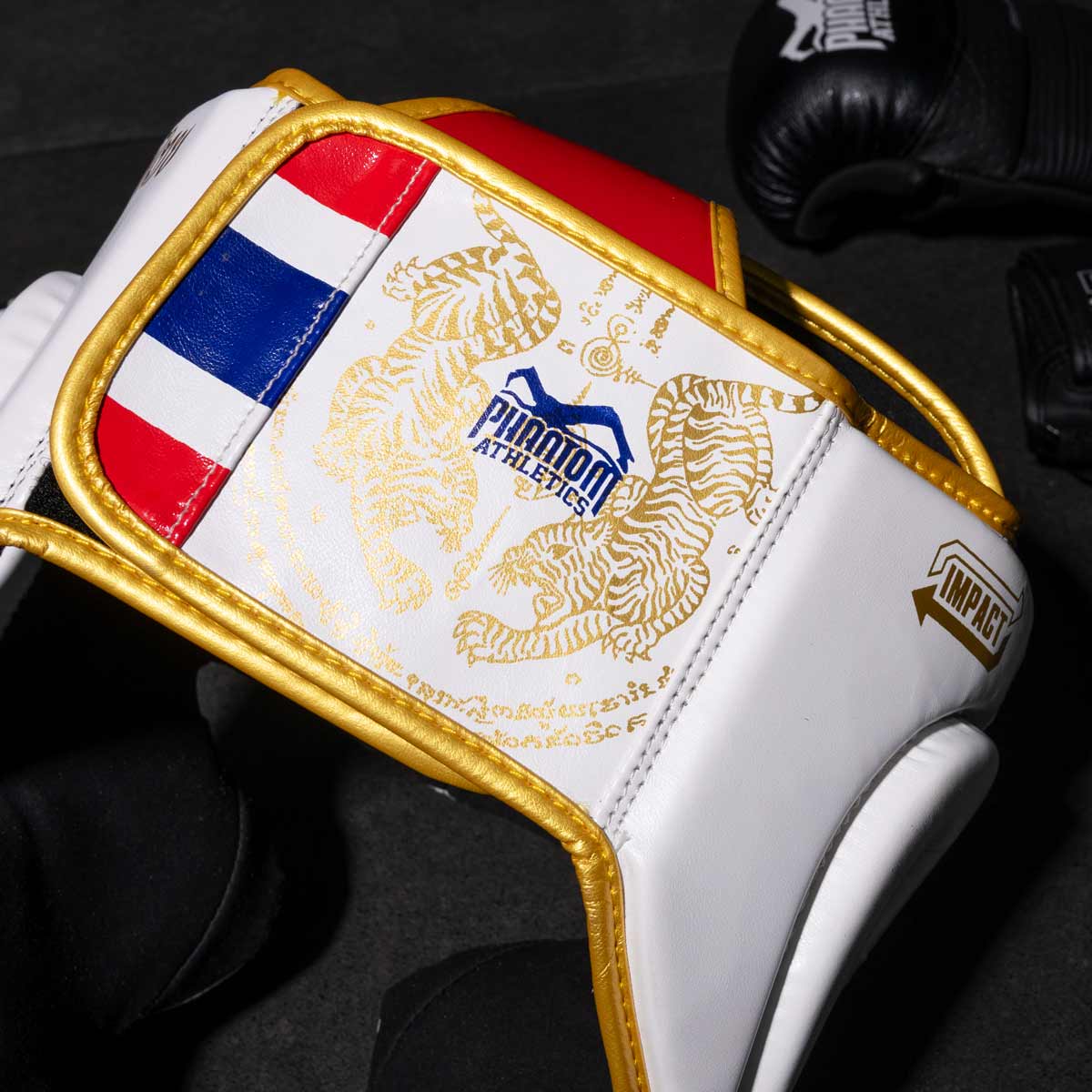 Phantom Athletics Kopfschutz Muay Thai - Weiß/Gold