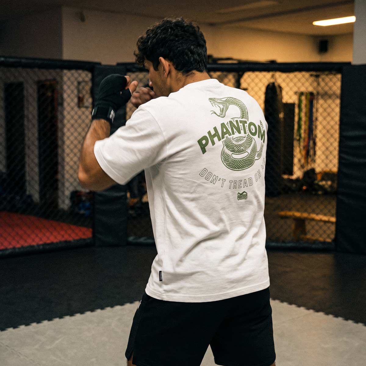Phantom Athletics T-Shirt DON'T TREAD ON ME Oversize Heavy - Weiß
