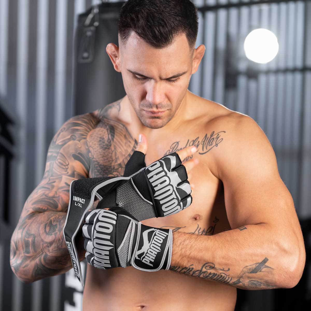Phantom Athletics Boxbandagen Impact Neopren Gel - Schwarz/Grau