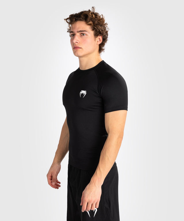 Venum Rashguard Contender Kurze Ärmel - Schwarz/Weiss