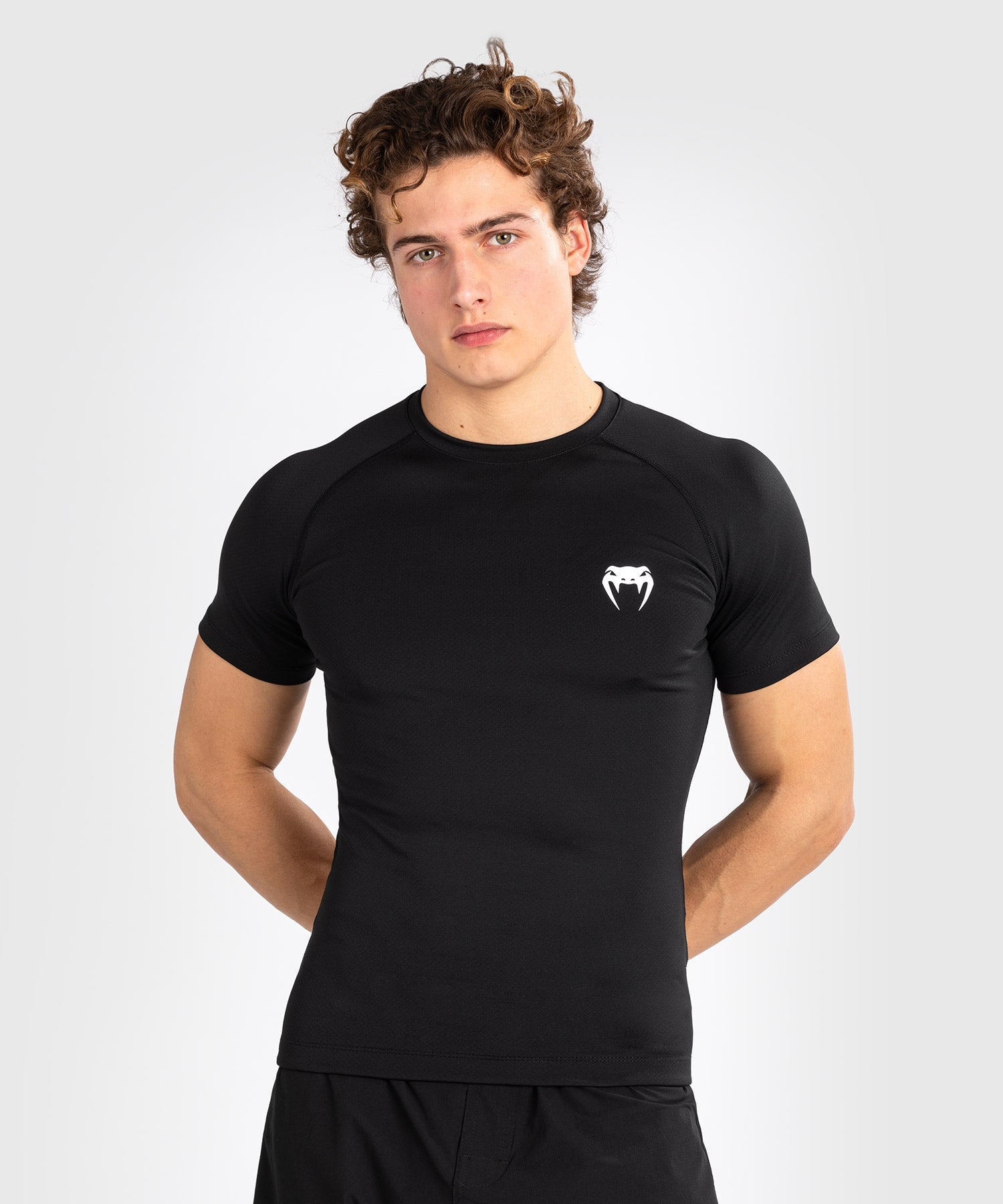 Venum Rashguard Contender Kurze Ärmel - Schwarz/Weiss