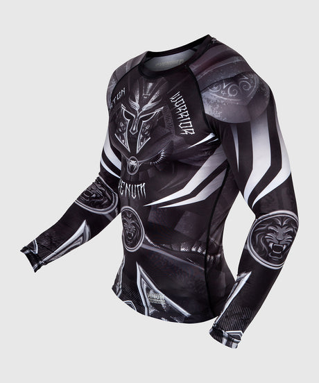 Venum Rashguard Gladiator 3.0 - Schwarz/Grau/Weiß