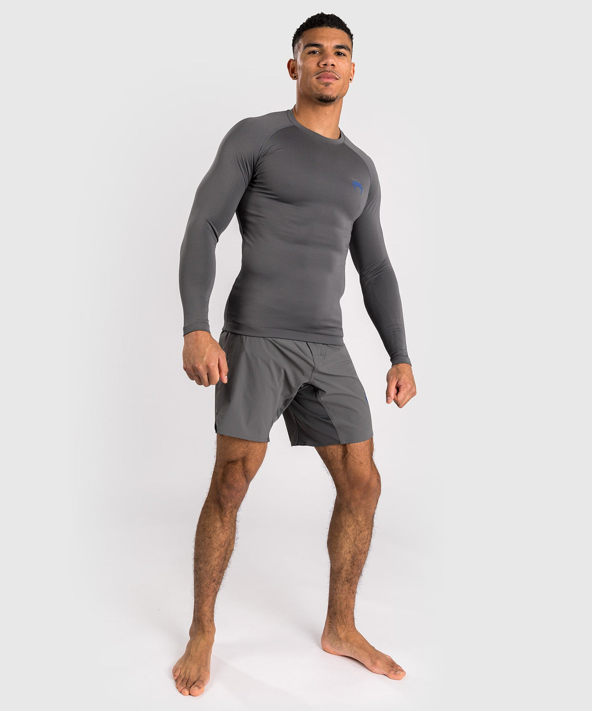 Venum Rashguard Contender Lange Ärmel - Grau/Blau
