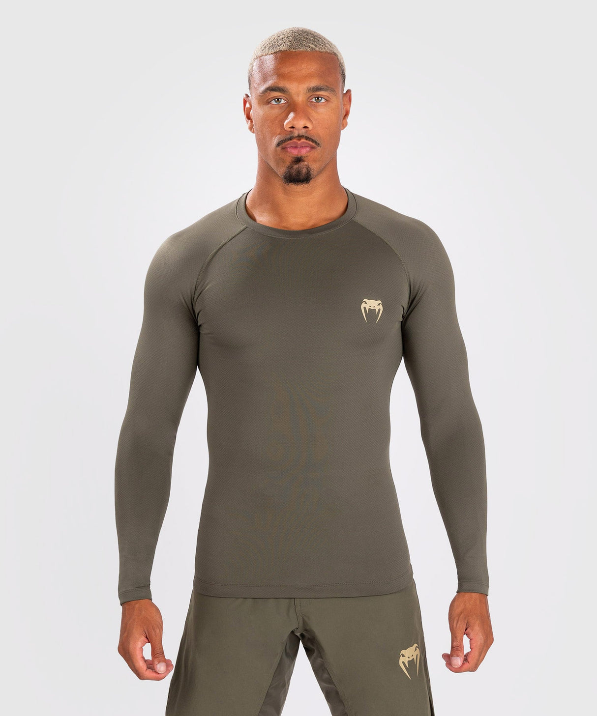 Venum Rashguard Contender Lange Ärmel - Khaki Grün