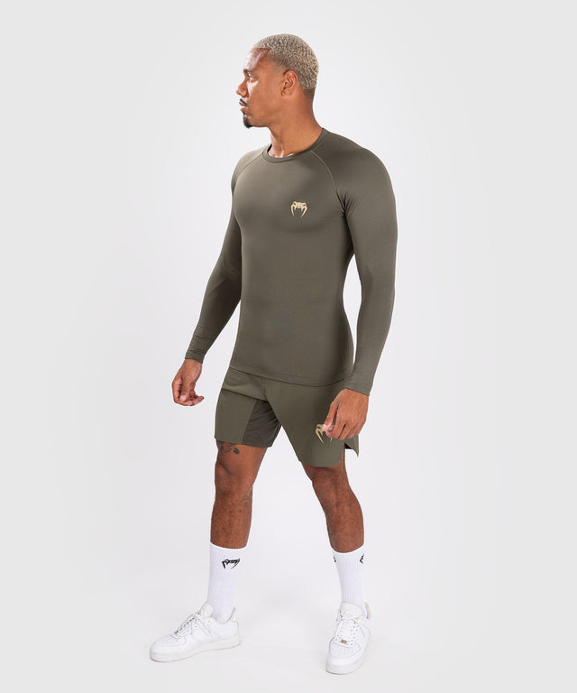 Venum Rashguard Contender Lange Ärmel - Khaki Grün