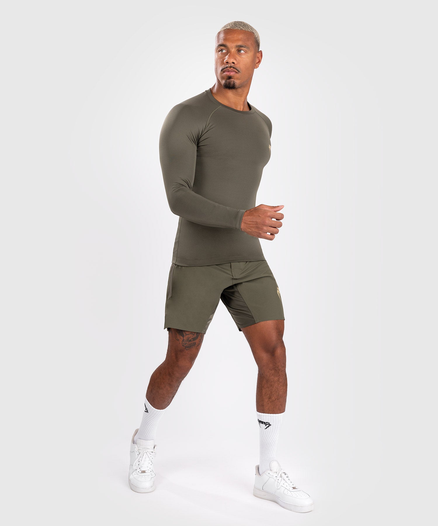 Venum Rashguard Contender Lange Ärmel - Khaki Grün