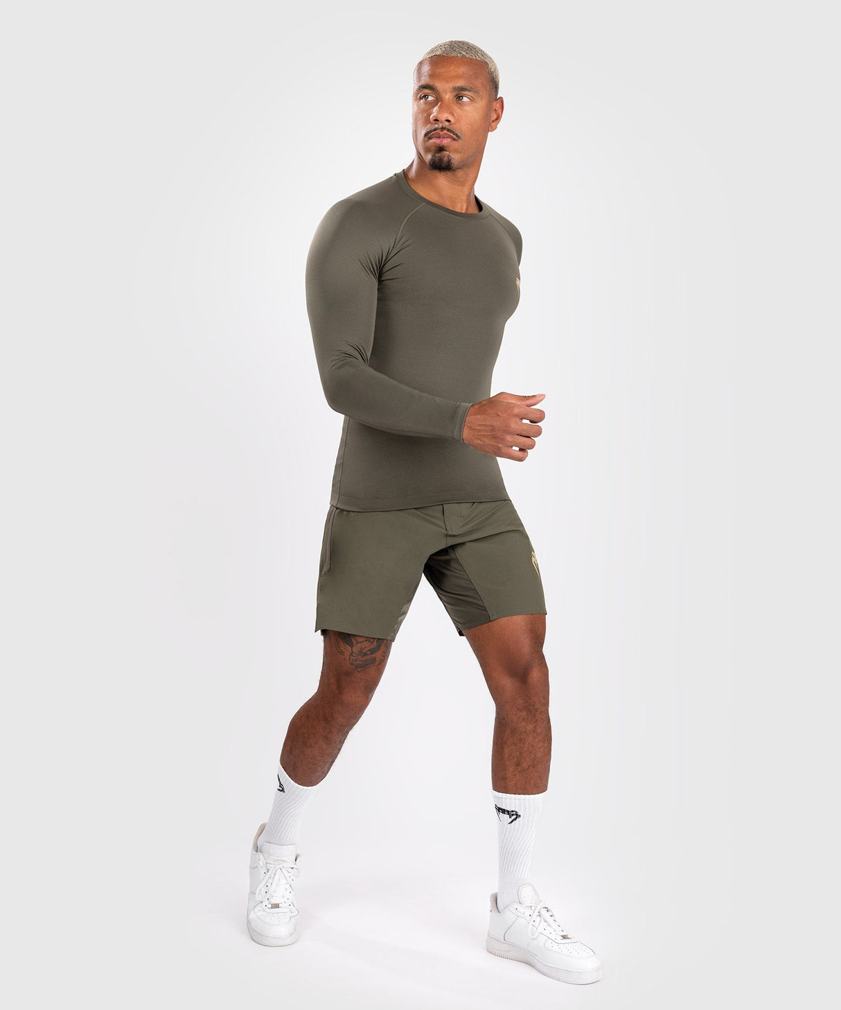 Venum Rashguard Contender Lange Ärmel - Khaki Grün