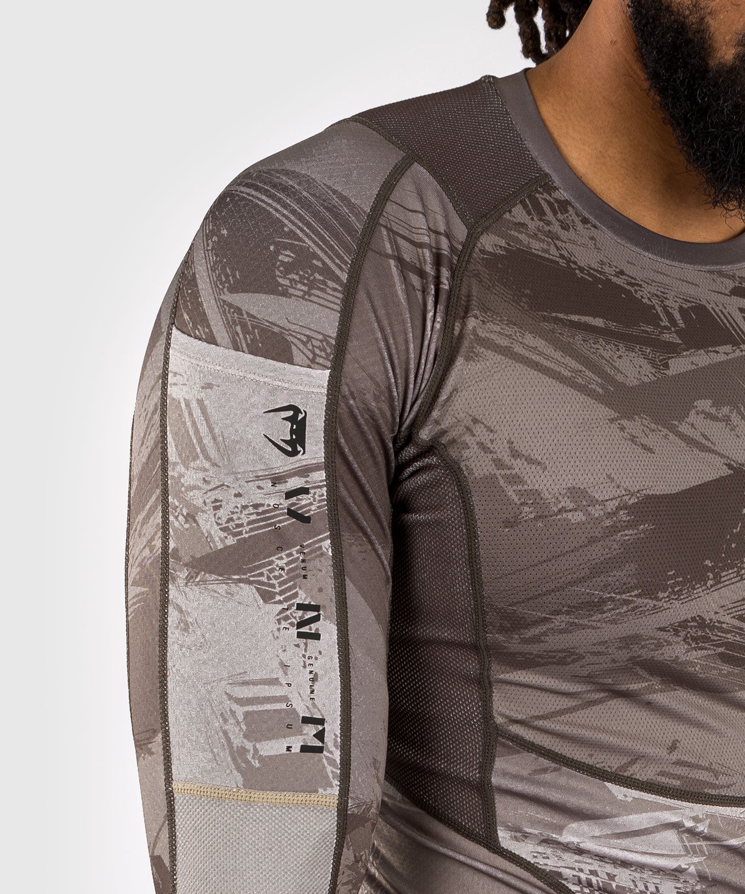 Venum Rashguard Electron 3.0 Lange Ärmel - Sand