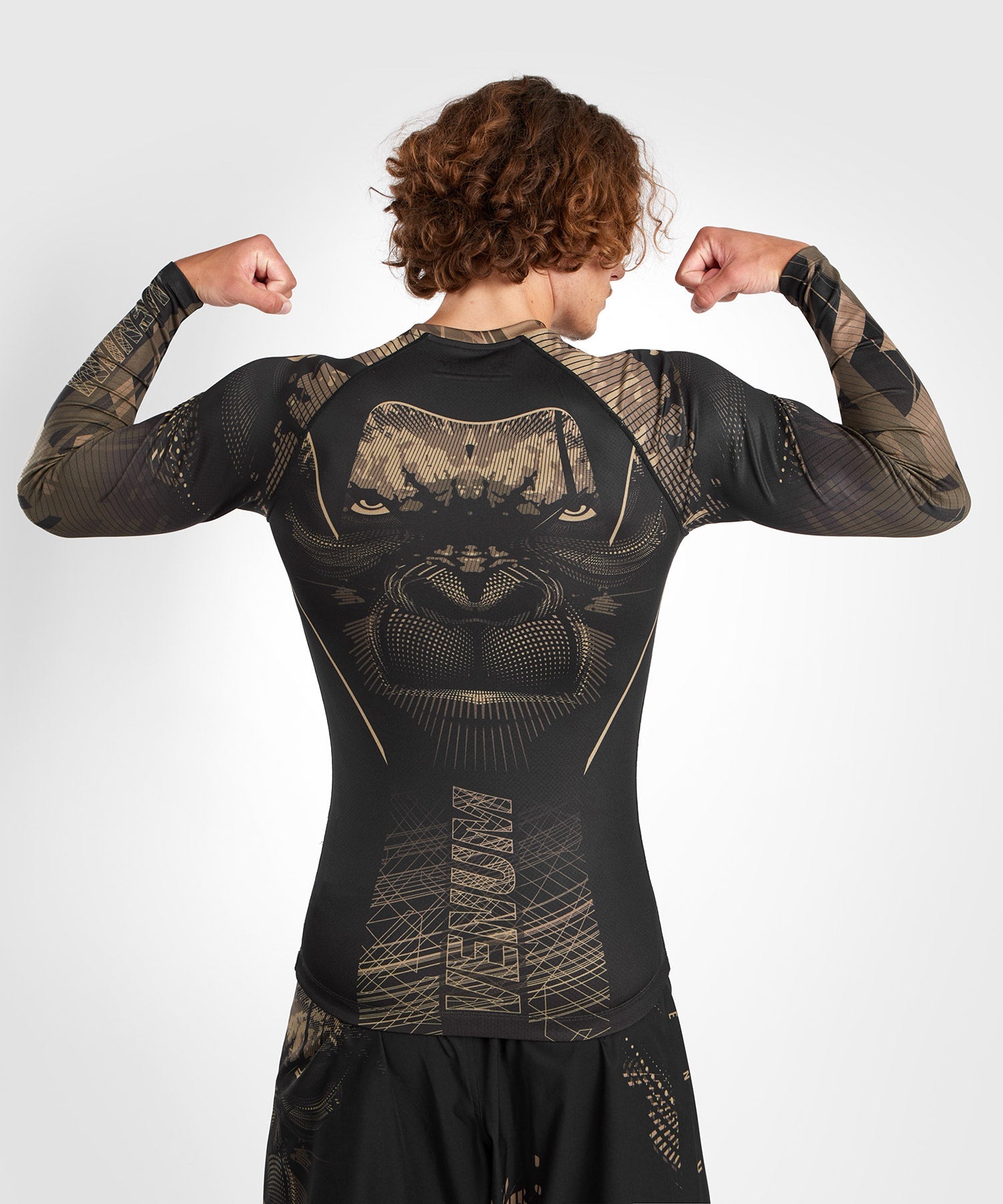 Venum Rashguard Gorilla Jungle Lange Ärmel - Schwarz/Braun