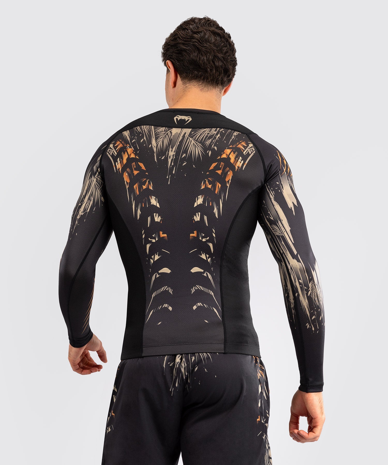 Venum Rashguard Langarm Tiger - Schwarz/Orange