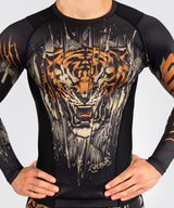 Venum Rashguard Langarm Tiger - Schwarz/Orange
