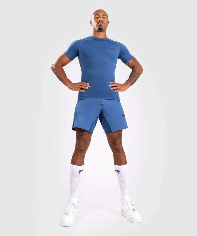 Venum Rashguard Contender Kurze Ärmel - Blau