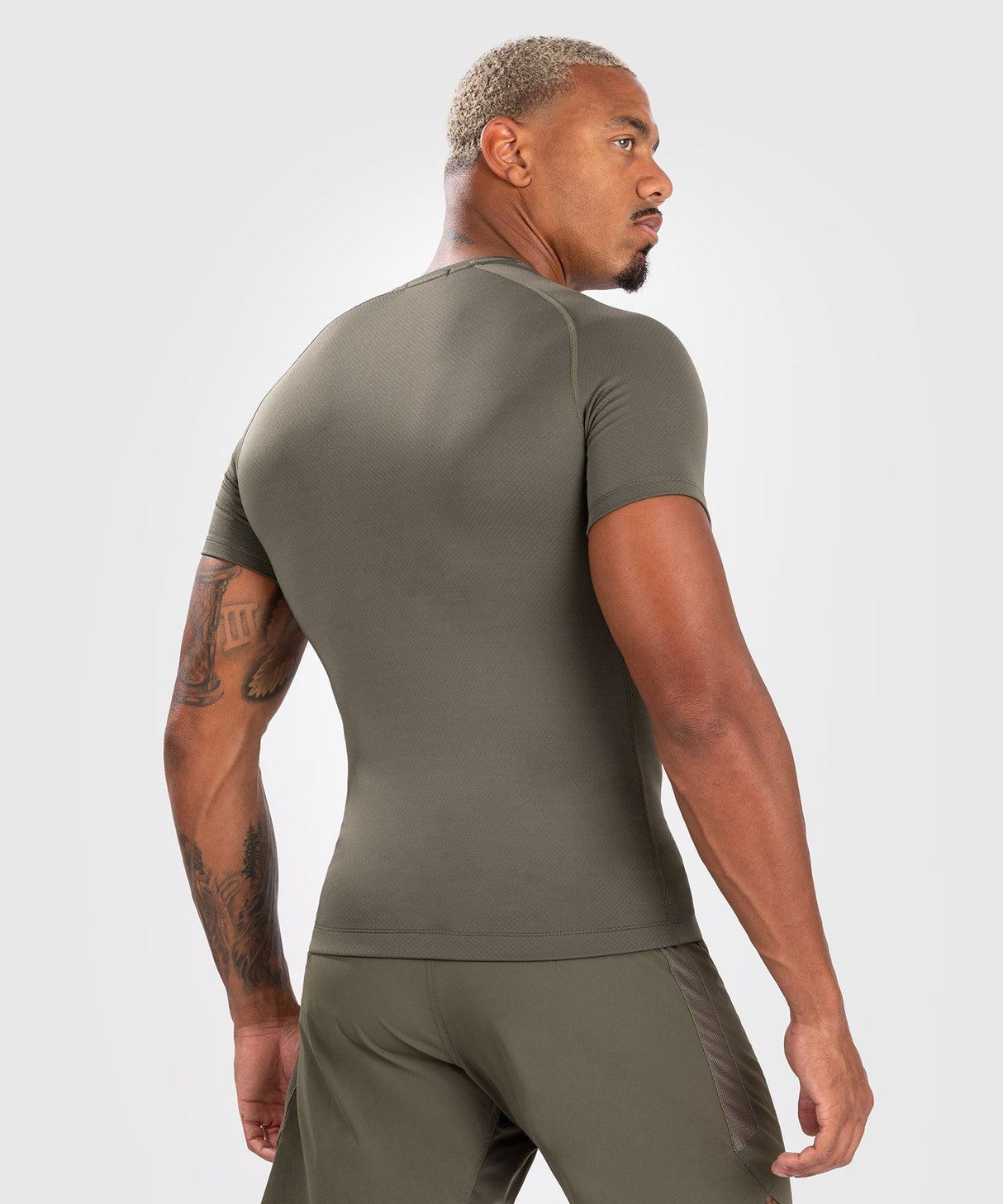 Venum Rashguard Contender Kurze Ärmel - Khaki Grün