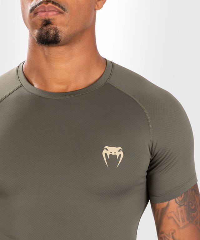 Venum Rashguard Contender Kurze Ärmel - Khaki Grün
