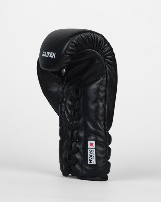 Raiken Boxhandschuhe KIBA Schnürung - Schwarz