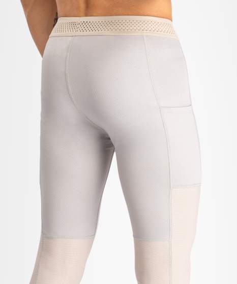 Venum Compression Pants Attack - Weiss/Grau