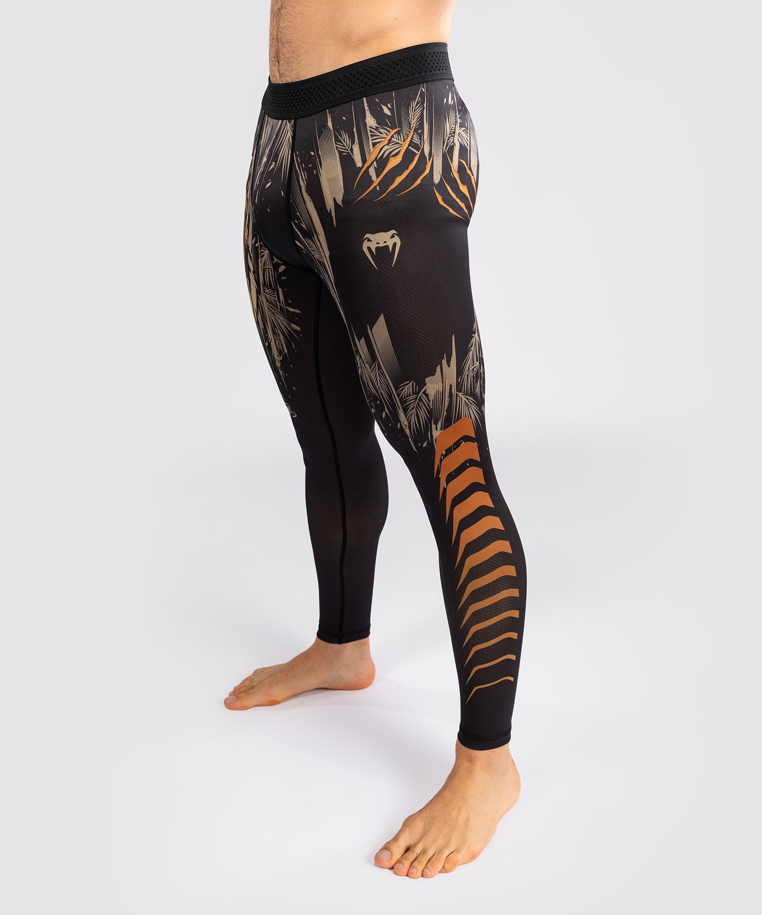 Venum Kompressionshose Tiger - Schwarz/Orange
