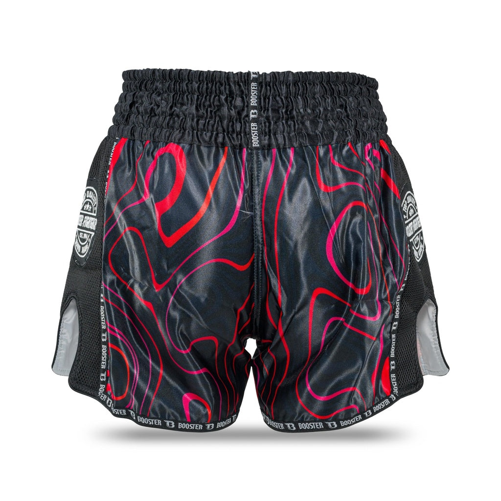 Booster Muay Thai Shorts Aurora – Schwarz/Rot