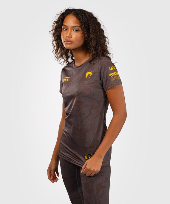 UFC Venum Dry-Tech T-Shirt Damen Fusion Fight Week – Braun