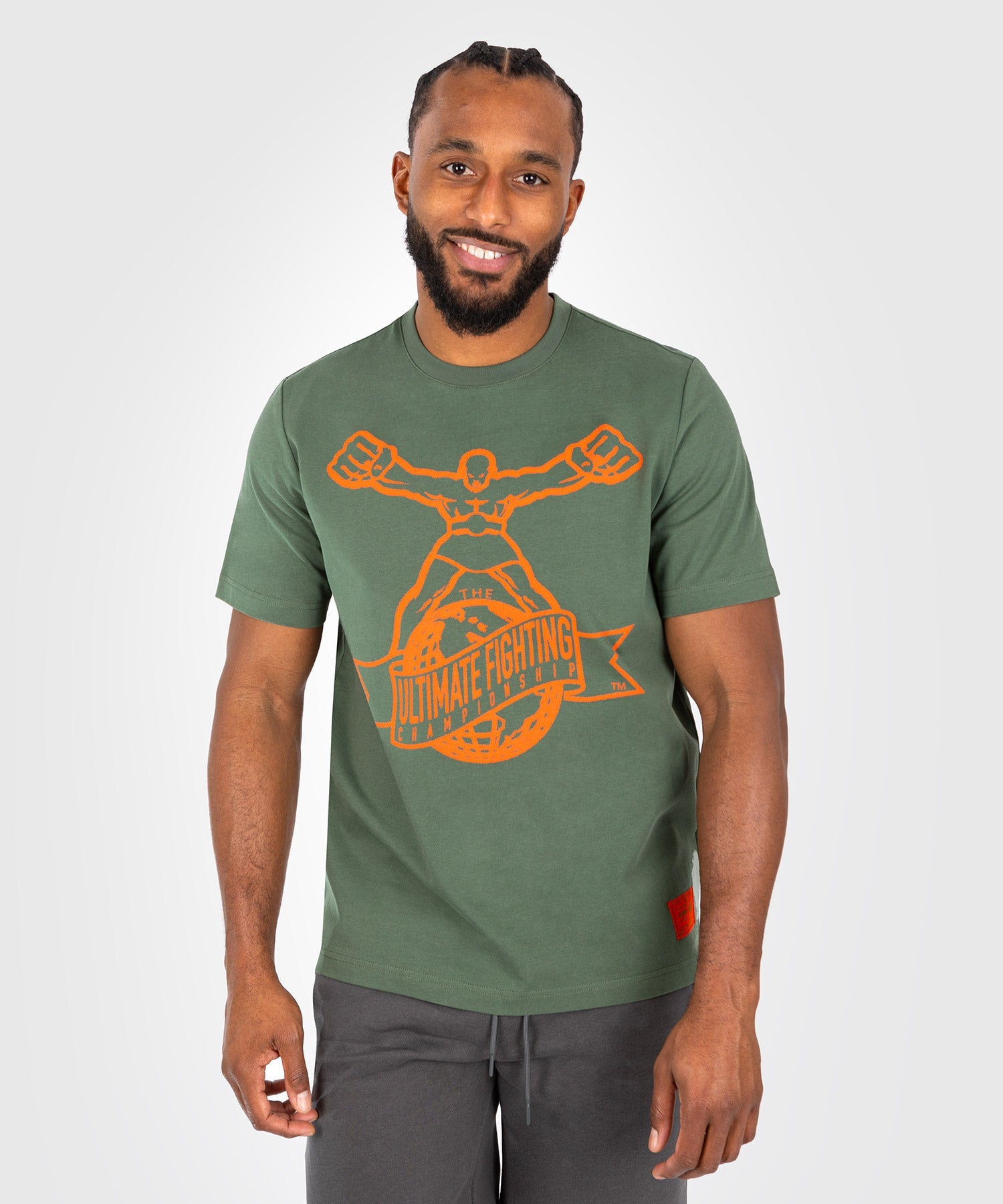 UFC Venum T-Shirt Ulti-Man – Khaki Grün/Orange
