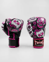 Twins Boxhandschuhe FBGVL3 Skull – Schwarz/Rosa/Weiss