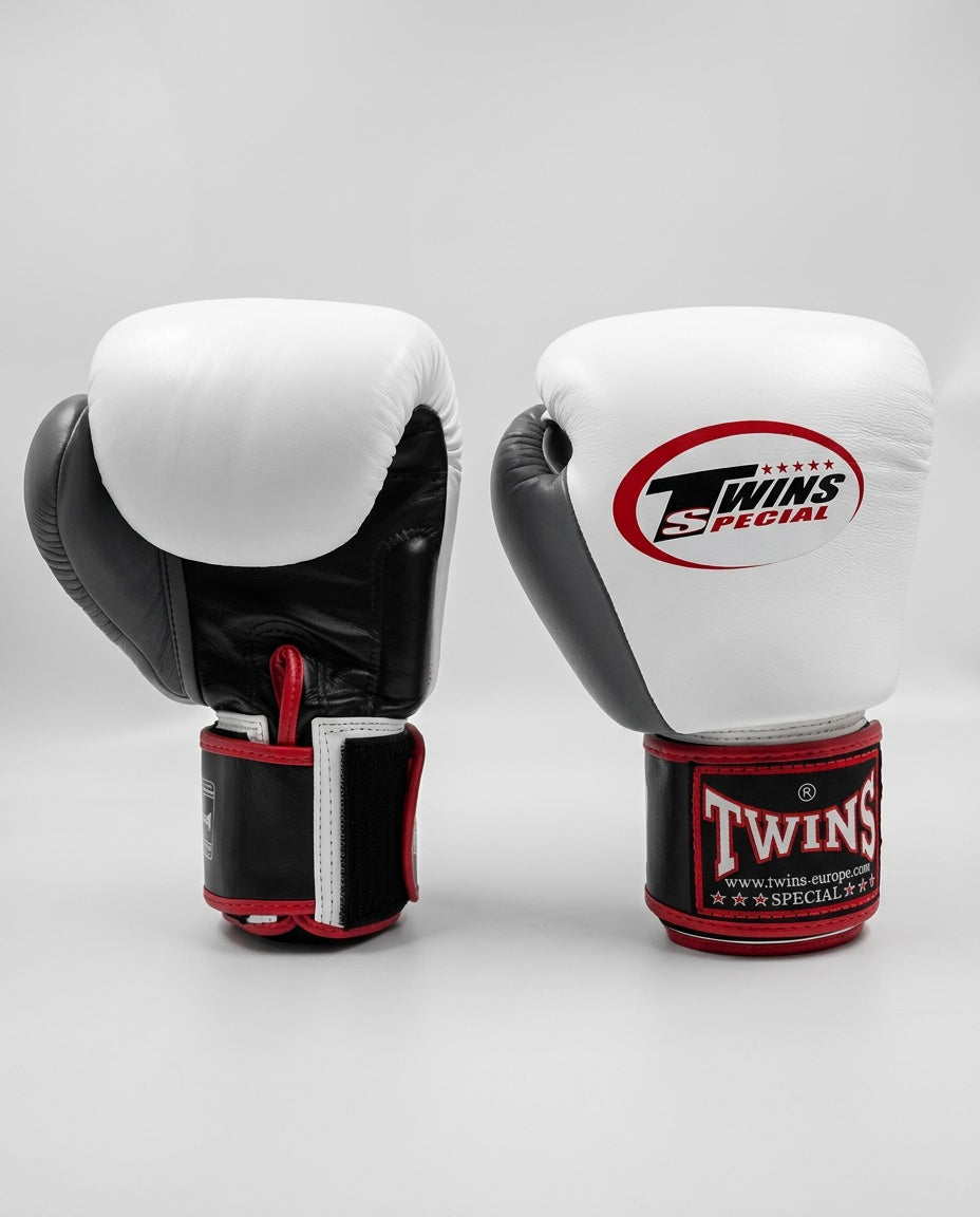 Twins Boxhandschuhe BGVL3 – Weiss/Schwarz/Grau