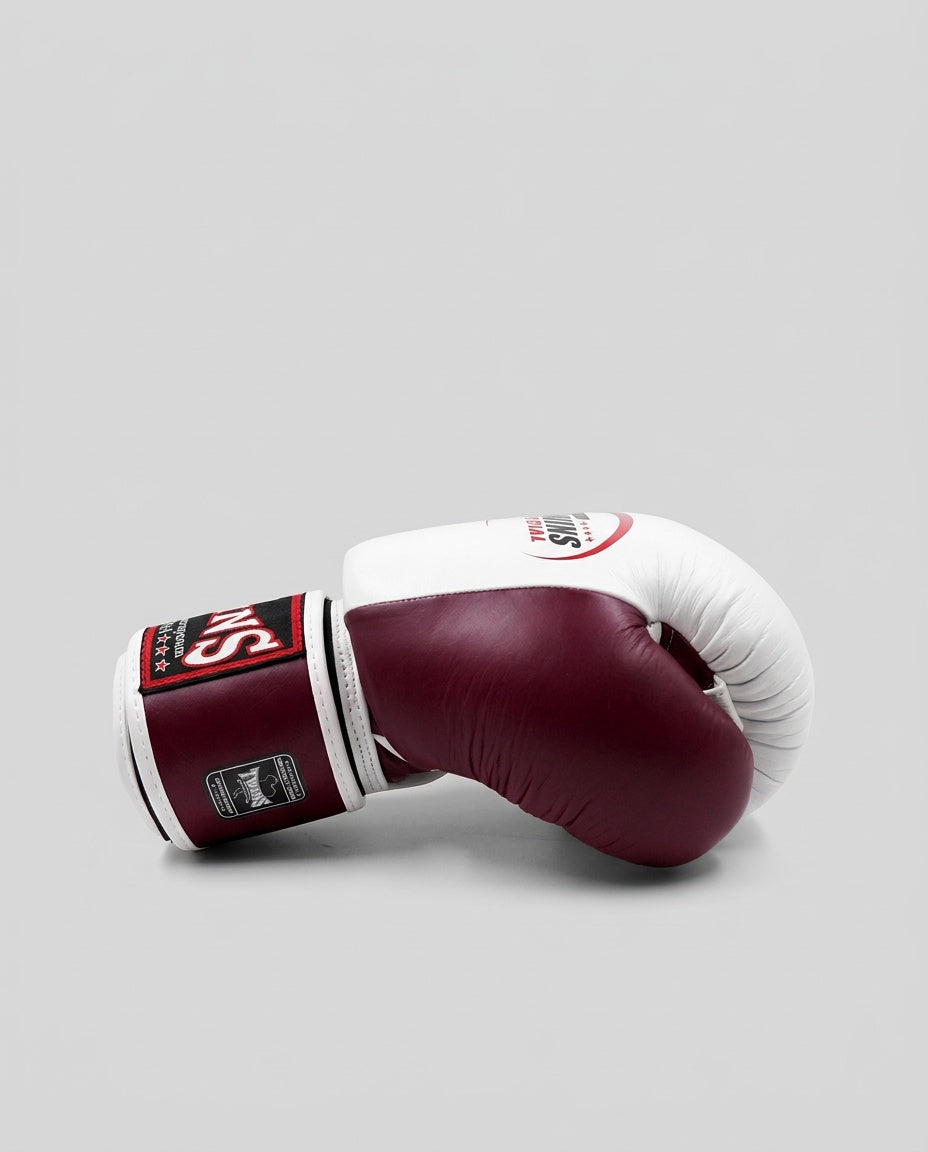 Twins Boxhandschuhe BGVL3 – Weiss/Bordeauxrot