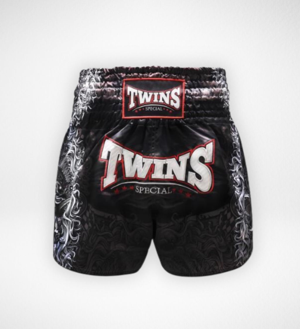 Twins Muay Thai Shorts TTBL Rangda – Schwarz/Grau